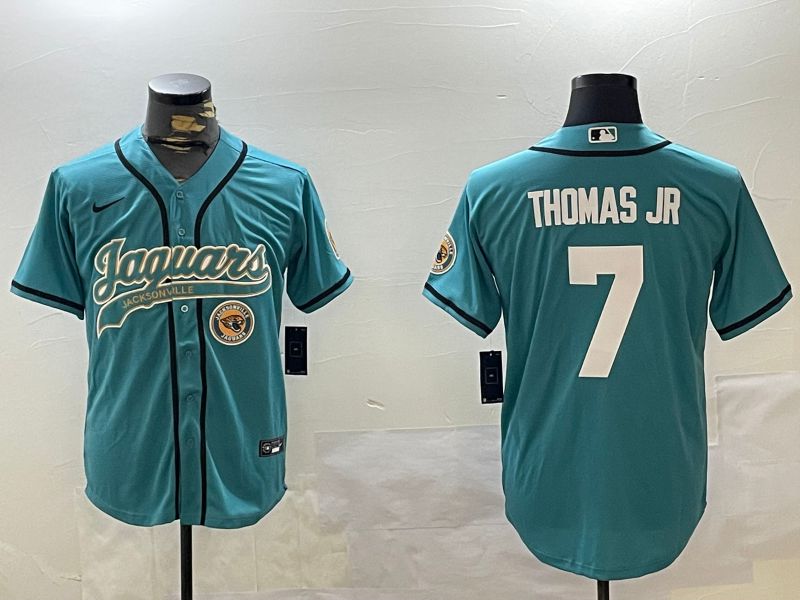 Men Jacksonville Jaguars #7 Thomas jr Green Joint Name 2024 Nike Limited NFL Jersey style 3->youth mlb jersey->Youth Jersey